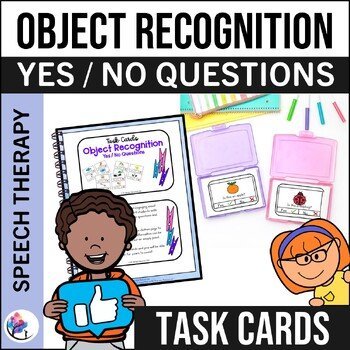 Object Recognition Yes No Task Cards - Autism Special Education Speech ESL