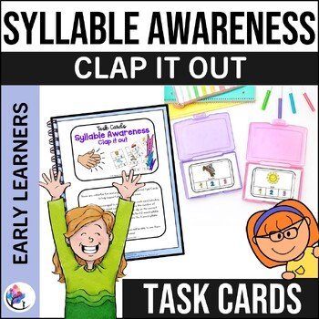Syllable Awareness  Task Cards - Phonemic - Autism Special Education Speech ESL