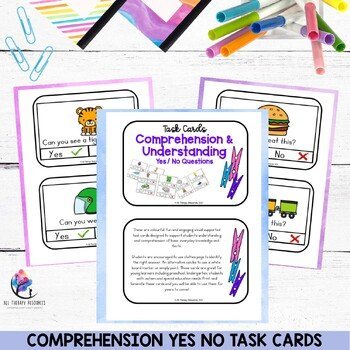 Comprehension Yes No Task Cards - Autism Special Education Speech ESL - Image 2