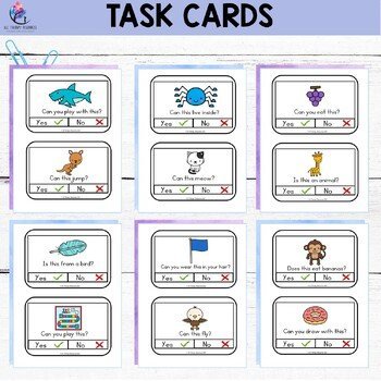 Comprehension Yes No Task Cards - Autism Special Education Speech ESL - Image 3
