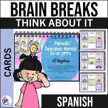 Think it Out Brain Break Cards In A Jar 65  Cards - Preschool - SPANISH VERSION