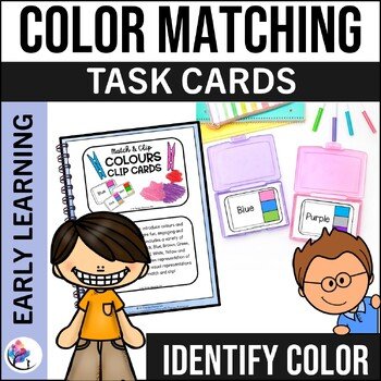 Identify Colour Words Clip Task Cards  - Autism Speech ESL SPED