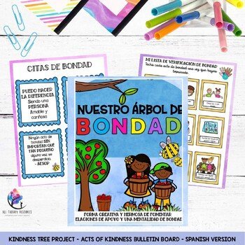 KINDNESS ACTIVITIES - Kindness Craft Worksheets Coloring - Bulletin Tree SPANISH - Image 2