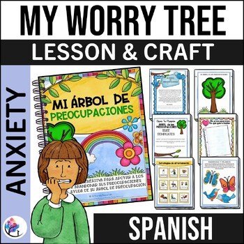MY WORRY TREE - Anxiety Worksheets Anxiety Coping Skills Test Anxiety SPANISH