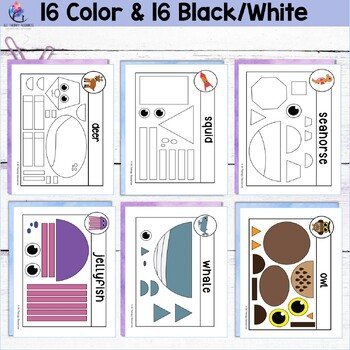 2D ANIMAL SHAPE CRAFTS - Fine Motor Skill Development Activities - 2D Shape SPED - Image 3