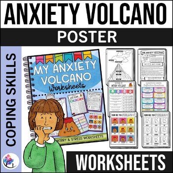 ANXIETY VOLCANO - Anxiety Stress and Worries Worksheets