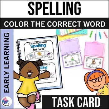 SPELLING Task Cards - Colour the Correct Spelling