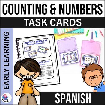 Counting & Numbers Peg It Task Cards - Preschool Kindergarten - SPANISH VERSION