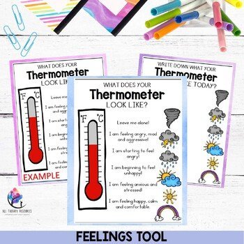 Feelings Tool - What does your Thermometer Look Like? Printable - Image 2