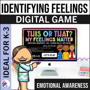 FEELINGS IDENTIFICATION PowerPoint Digital Game Feelings & Emotions SEL Lesson