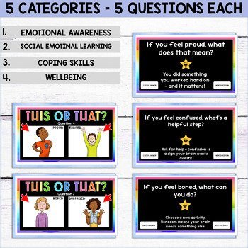 FEELINGS IDENTIFICATION PowerPoint Digital Game Feelings & Emotions SEL Lesson - Image 3