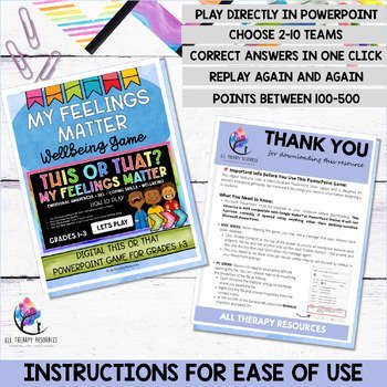 FEELINGS IDENTIFICATION PowerPoint Digital Game Feelings & Emotions SEL Lesson - Image 4