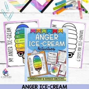 Anger Ice-Cream - 6 Steps for Self Control Worksheet and Questions - Image 2