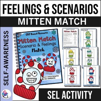 Mitten Match Scenario and Feelings - Winter Counseling CBT Lessn