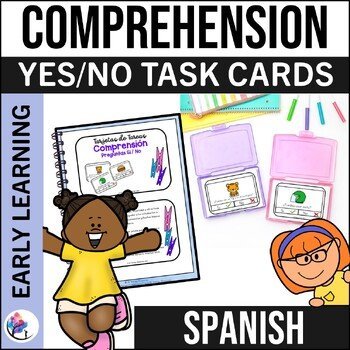 Comprehension Yes No Task Cards - Autism Special Education - SPANISH VERSION