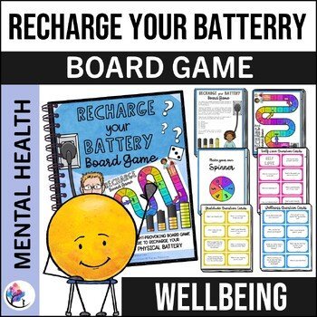 Recharge Your Battery Board Game - Self Care SEL Back to School Activity