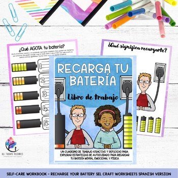 SELF CARE ACTIVITIES WORKBOOK - Recharge Your Battery Worksheets SPANISH VERSION - Image 2