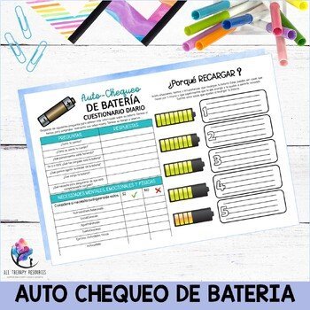 SELF CARE ACTIVITIES WORKBOOK - Recharge Your Battery Worksheets SPANISH VERSION - Image 3