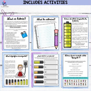 SELF CARE ACTIVITIES WORKBOOK - Recharge Your Battery Worksheets SPANISH VERSION - Image 4