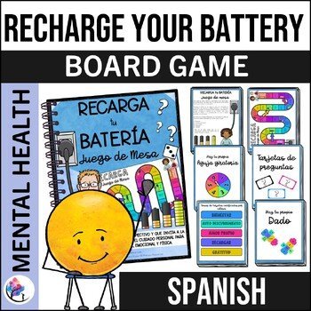 Recharge Your Battery Game - Self Care SEL Back to School - SPANISH VERSION