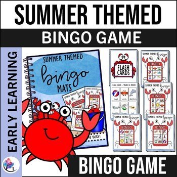 Summer Themed Vocabulary Language Bingo Game - End of Year Activity
