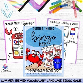 Summer Themed Vocabulary Language Bingo Game - End of Year Activity - Image 2