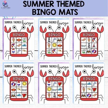 Summer Themed Vocabulary Language Bingo Game - End of Year Activity - Image 3