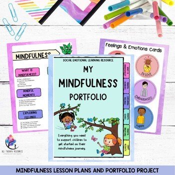 MINDFULNESS ACTIVITIES Lesson Plans & Portfolio Project - Counseling Activities - Image 2