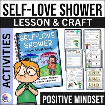 Self-Love Self-Care Shower Counseling Lesson Craft Activity SPANISH VERSION