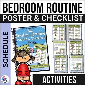 My Bedtime Routine Poster & Checklist | Going to Bed Visual Supports | Autism