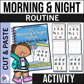 My Morning & Night Activity Worksheet | Daily Routine Visual Supports | Autism