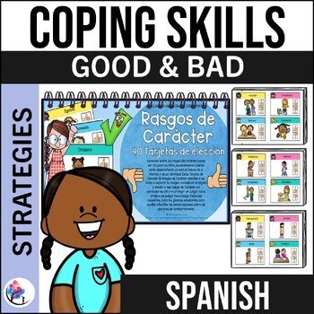 Coping Skills Choice Cards | Helpful & Unhelpful Strategies - SPANISH VERSION