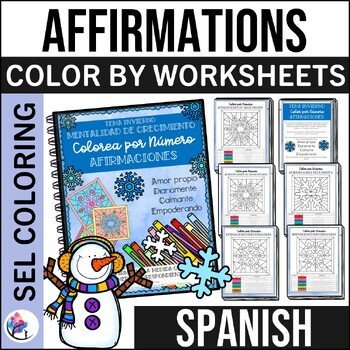 Winter Mental Health Awareness Color Affirmation - Anxiety - SPANISH VERSION