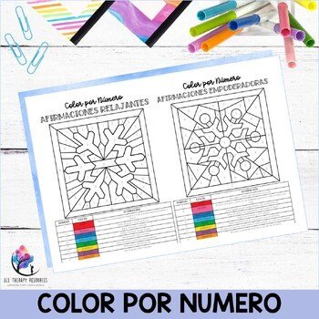 Winter Mental Health Awareness Color Affirmation - Anxiety - SPANISH VERSION - Image 3