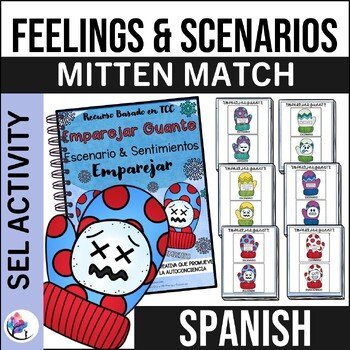 Mitten Match Scenario and Feelings - Winter Counseling CBT - SPANISH VERSION