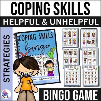 COPING SKILLS BINGO - Helpful & Unhelpful - Counseling Activity