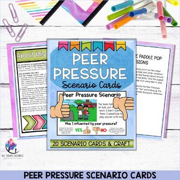 PEER PRESSURE Scenario Cards I School Counseling I Red Ribbon Week Activities - Image 2