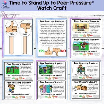PEER PRESSURE Scenario Cards I School Counseling I Red Ribbon Week Activities - Image 3