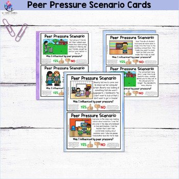 PEER PRESSURE Scenario Cards I School Counseling I Red Ribbon Week Activities - Image 4