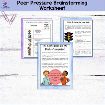 PEER PRESSURE Lesson Workbook I Red Ribbon Week I Social Skills Friendship - Image 4
