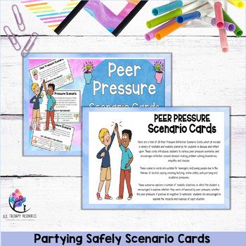 PEER PRESSURE Scenario Cards for Teenagers I School Counseling Activities Lesson - Image 2