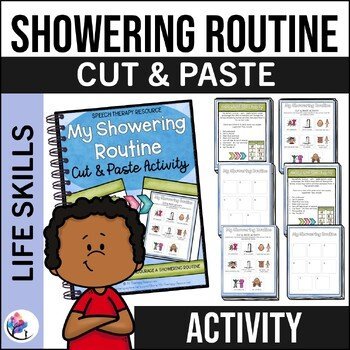 My Showering Routine Activity Worksheet | Visual Supports for Bedtime Autism