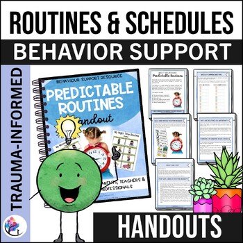 PREDICTABLE ROUTINES - School Counseling Handout - SPED  Autism Behavior Plan