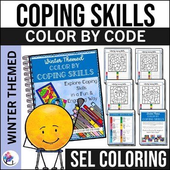 WINTER Color by COPING SKILLS Coloring Pages - Counseling Activities