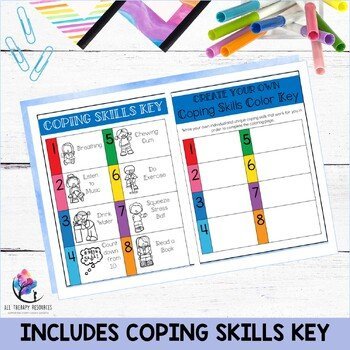 WINTER Color by COPING SKILLS Coloring Pages - Counseling Activities - Image 4