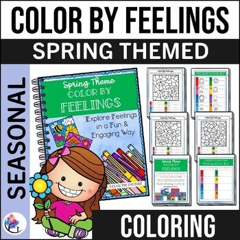 SPRING Color by Number with Feelings - Spring Counseling Activities