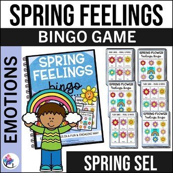 SPRING Feelings Bingo - Identifying and Recognizing Emotions