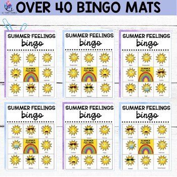 SUMMER ACTIVITIES Feelings Bingo - Identifying and Recognizing Emotions SEL Game - Image 3