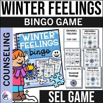 WINTER Feelings Bingo - Identifying and Recognizing Emotions SEL Game