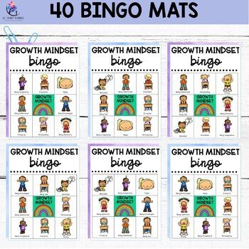 GROWTH MINDSET BINGO GAME I Fixed vs Growth Mindset SEL Activity for Students - Image 3